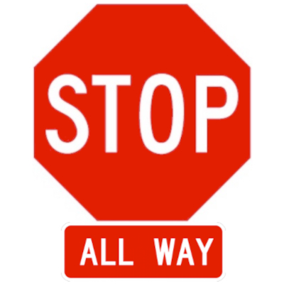All way stop sign
